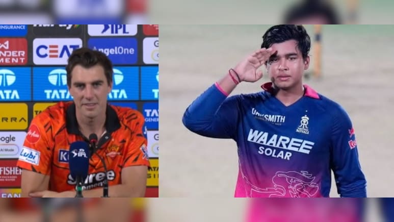 Pat Cummins: &lsquo;मेरा नया फेवरेट खिलाड़ी', वैभव सूर्यवंशी ने पैट कमिंस की पहली गेंद पर लगाया छक्का तो ऐसे किया रिएक्ट