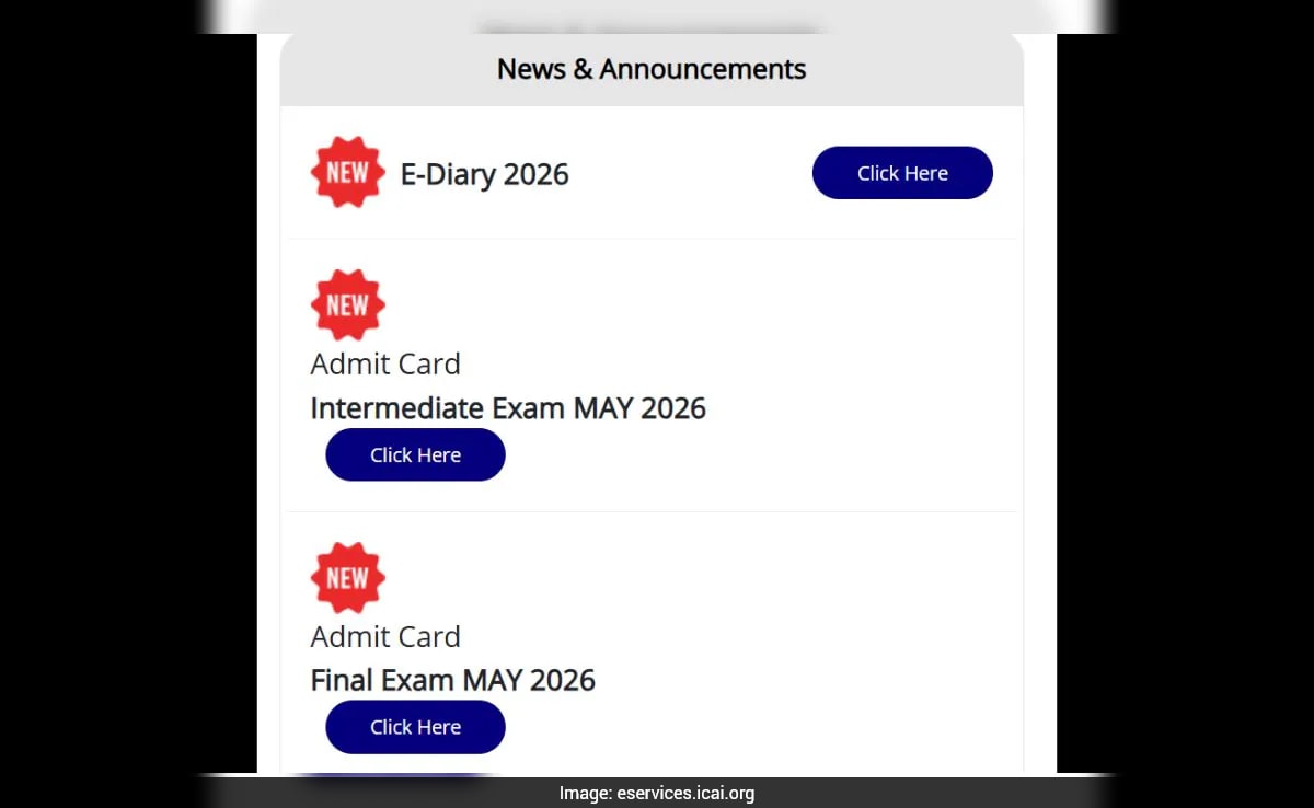 CA फाइनल और इंटर परीक्षा के लिए Admit Card जारी, मई में है एग्जाम