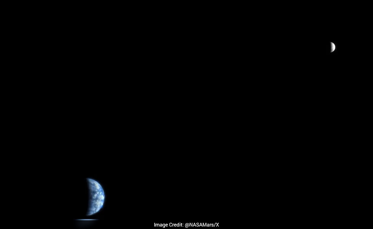 NASA Shares Stunning Image Of Earth And Moon Captured From Mars Orbit
