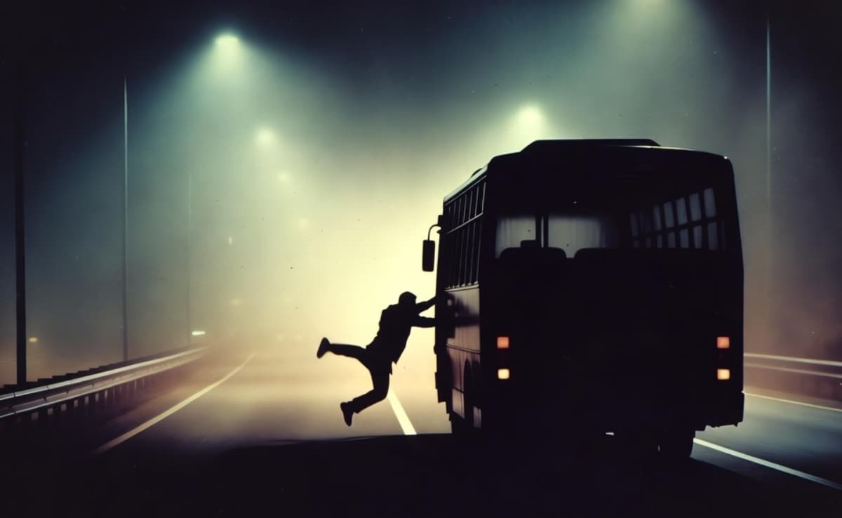 बस ड्राइवर की लापरवाही ने ली जान! उतरते वक्त नीचे गिर गया शख्स, चालक मौके से फरार