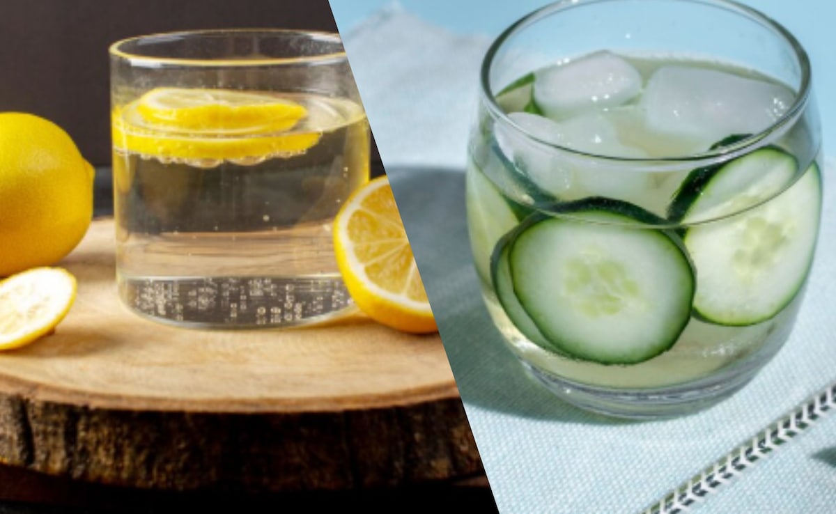 Lemon water and cucumber water are both summer hydrating drinks that can help to beat the summer heat Lemon water and cucumber water are both summer hydrating drinks that can help to beat the summer heat