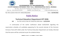 Maharashtra Common Entrance Test Exam Date 2026 Out for Second Attempt, Exams from May 10
