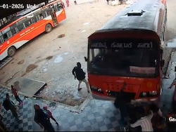 Video: Toddler Among 4 Injured As Bus Rams Passengers In Karnataka