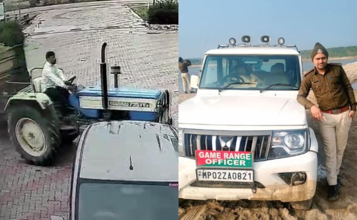 Madhya Pradesh Officer Trying To Stop Illegal Sand Mining Run Over By Tractor