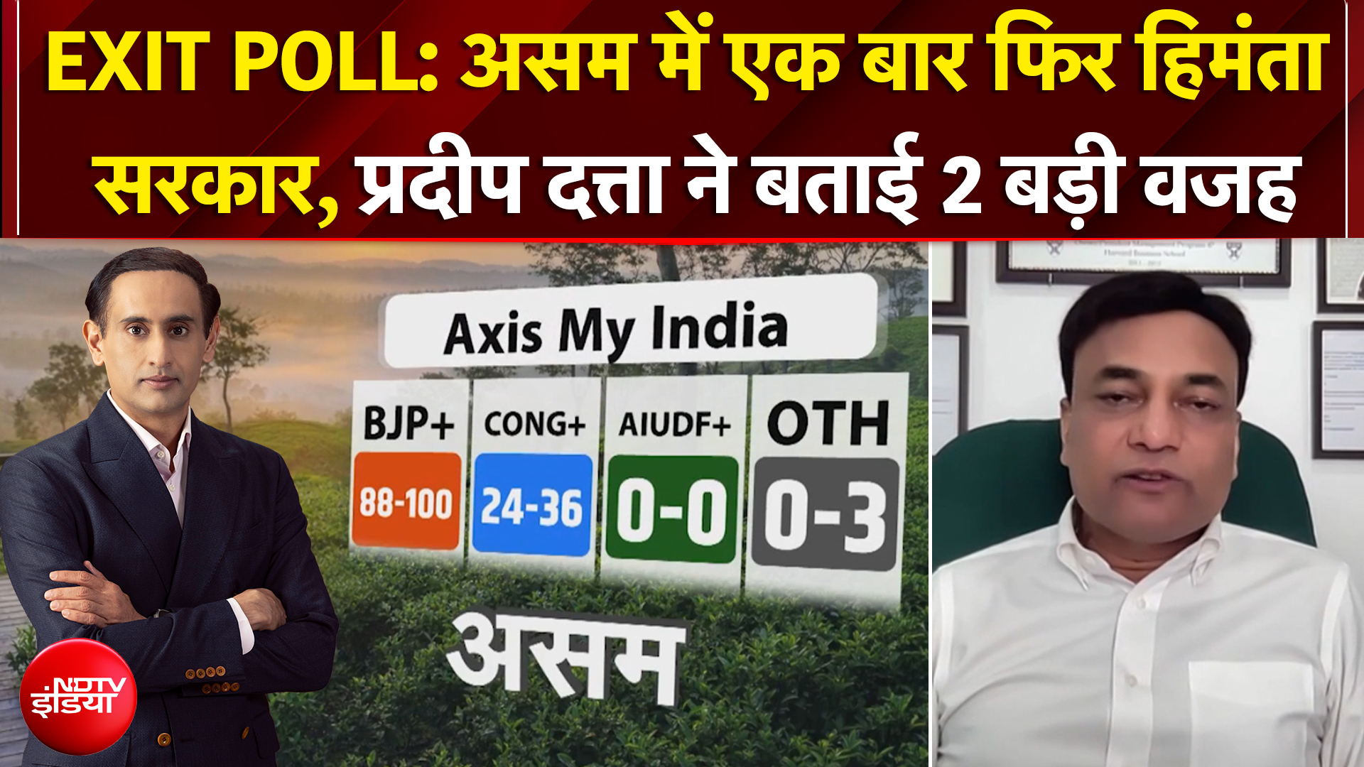 Exit Poll With Rahul Kanwal: Assam में BJP की हैट्रिक के आसार, एग्जिट पोल दिखा रहे हिमंता की आंधी