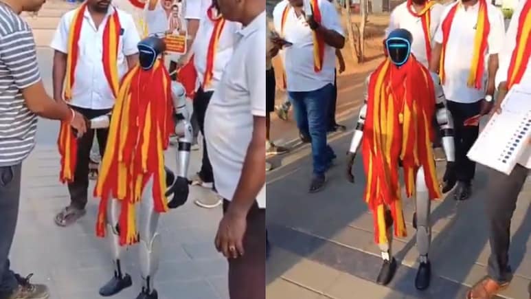 Video: TVK Uses Robot To Boost Campaign In Coimbatore