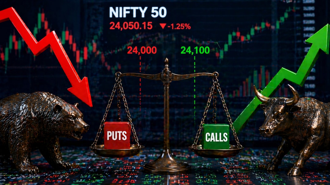Nifty 50 Crash Hedge Builds? Traders Rush To 24,000 Puts As Market Turns Volatile