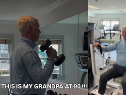 Fitness Trainer Shares Her 90-Year-Old Grandpa's Workout Routine, Internet Calls Him "Inspiration"