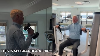 Fitness Trainer Shares Her 90-Year-Old Grandpa's Workout Routine