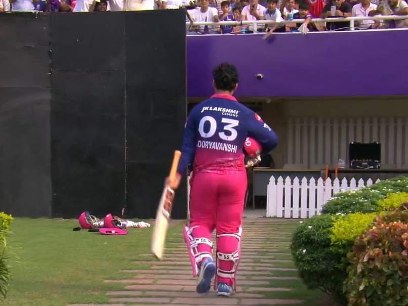 Sooryavanshi's Brisk Knock Ended By Under-Fire KKR Star. His Reaction Viral