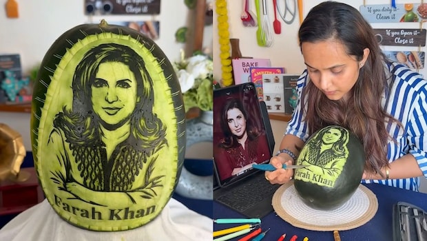Video: Artist Carves Farah Khan's Face On Watermelon, Filmmaker Reacts