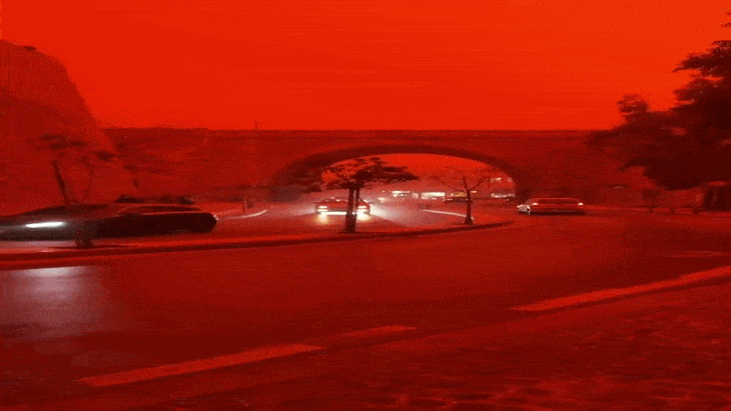 धरती पर 'कयामत' का मंजर! सुर्ख लाल हुआ आसमान, नजारा देख लोग बोले- क्या हम मंगल ग्रह पर पहुंच गए?