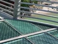 Glass Of Under-Construction 'Foot Glass Bridge' In Rishikesh Damaged