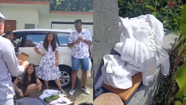 Watch: Bali Hotel Catches Indian Tourists Taking Robes, Hairdryer, Doormat, And More In Their Luggage