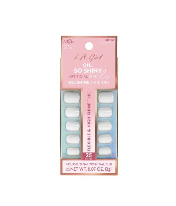 Click To Buy L.A. Girl Oh So Shiny Artificial Nail Tips - Cloud Nine (25 Pcs)