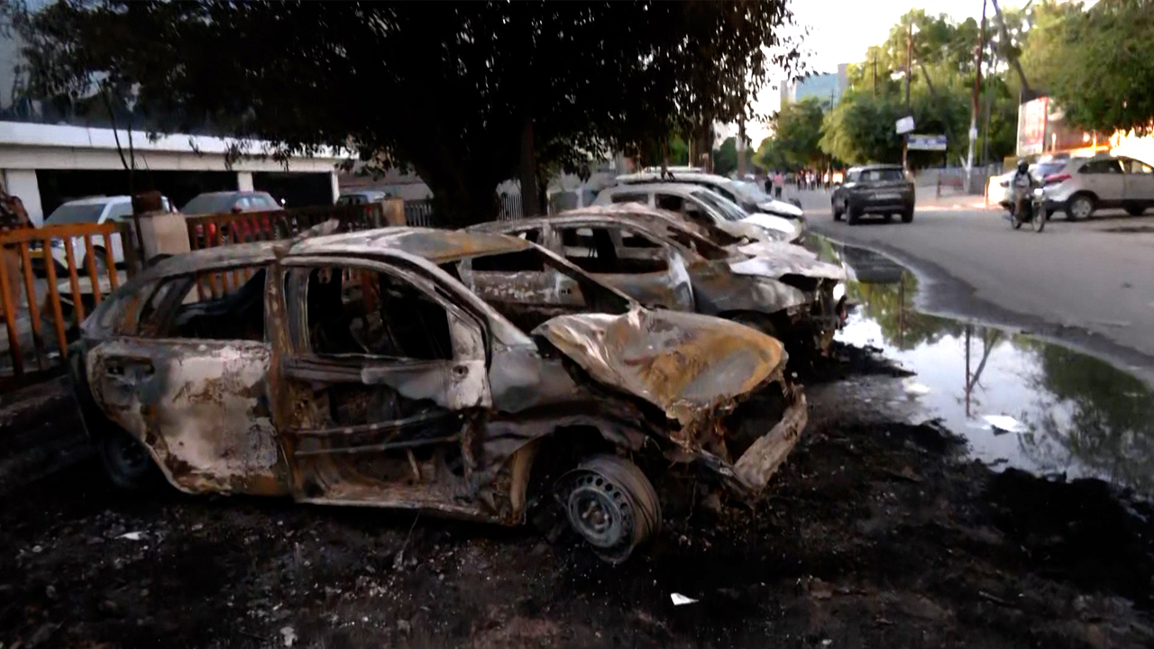Anger On Streets Of Noida As Workers Torch Vehicles, Leave Trail Of Damage