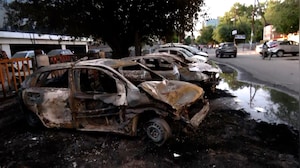 Anger On Streets Of Noida As Workers Torch Vehicles, Leave Trail Of Damage