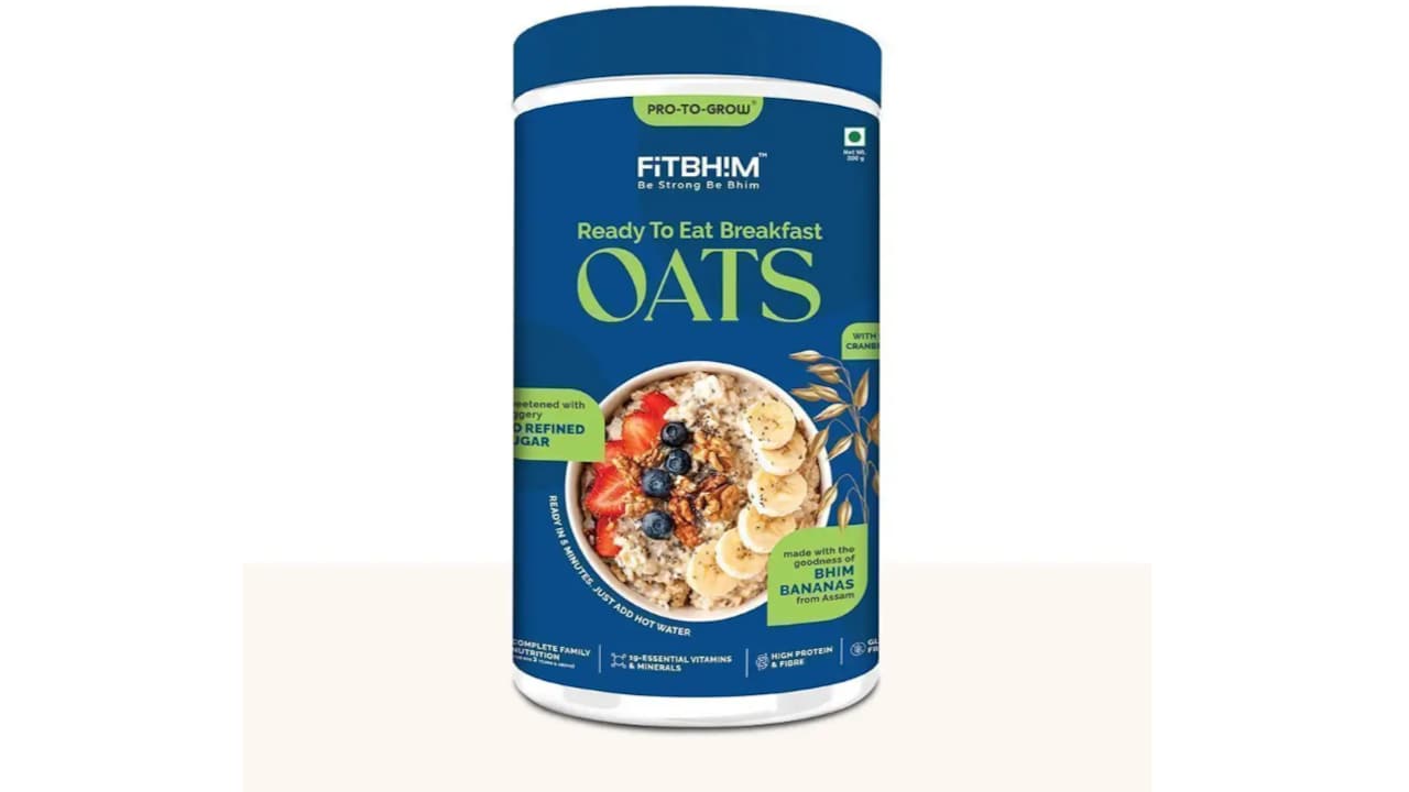 Click to buy Pro-To-Grow Fitbhim Oats(Ready to Eat Breakfast) Complete Family Nutrition|Child,Adult Jar
