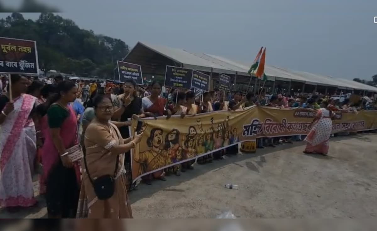 BJP Leads Big Protest Against Opposition in Guwahati Over Women's Quota Bill