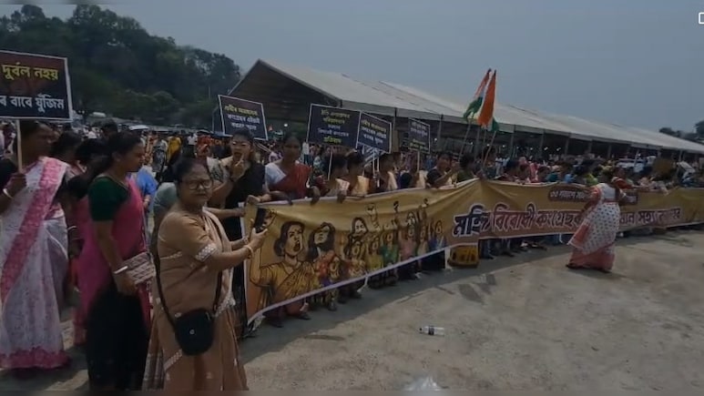 BJP Leads Big Protest Against Opposition in Guwahati Over Women's Quota Bill