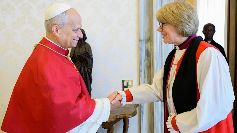Pope Leo, First Woman Archbishop of Canterbury Pray Together In Unity Show