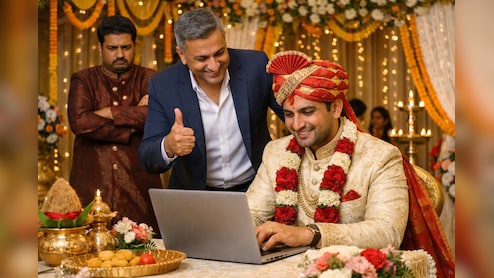 शादी के दिन भी चैन नहीं! Boss ने दे दिया काम...दुल्हन छोड़ लैपटॉप पर बिजी रहा दूल्हा, लोगों का फूटा गु्स्सा