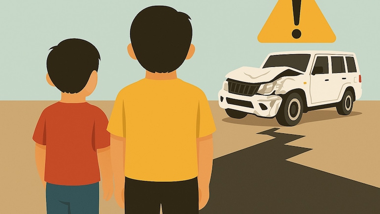 2 लहान मुलांना पळवलं, परत घरी सोडताना तिन्ही अपहरणकर्त्यांचा दुर्देवी मृत्यू; घडलं मोठं कांड