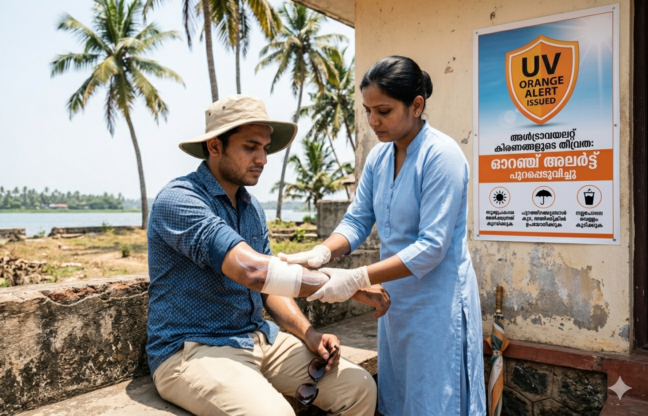 Ultraviolet radiation levels have risen sharply across Kerala