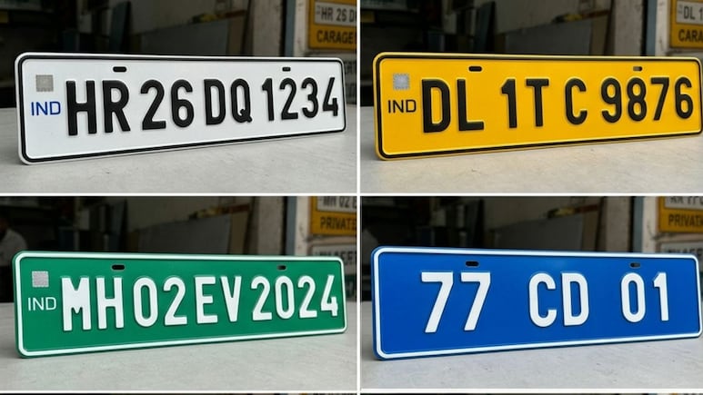 Explaining Different Types Of Number Plates In India: Colours, Text, And Categories