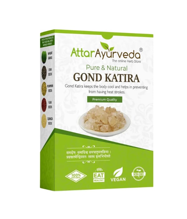 Click here to buy: Attar Ayurveda Gond Katira Pure (Edible ) 