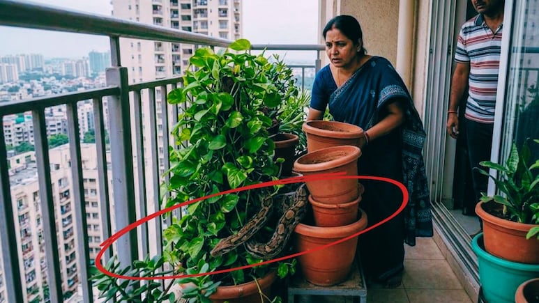 Thane News : 21 व्या मजल्याच्या बाल्कनीत 5 दिवस आगंतुक 'पाहुणा'; कुंड्यांमध्ये हालचाल दिसताच रहिवासी हादरले!