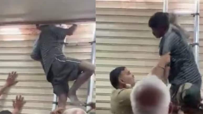 आसमान से गिरे खजूर में अटके...चोरी करने आए बंदे की शटर में फंसी गर्दन, रातभर हवा में झूलता रहा चोर