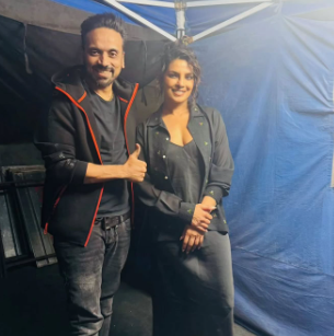 Priyanka Chopra With Choreographer Bosco Martis In A BTS From SS Rajamouli's <i>Varanasi</i> Shoot