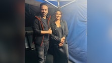 Priyanka Chopra With Choreographer Bosco Martis In A BTS From Varanasi Shoot
