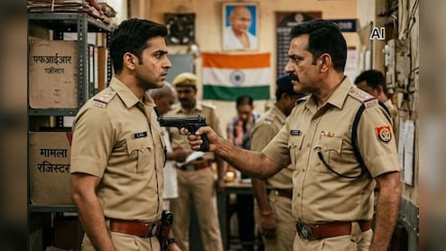 पुलिस थाने में एएसआई ने टीआई पर तानी पिस्टल! मचा हड़कंप; एसपी ने तीन पुलिसवालों को किया लाइन हाजिर&nbsp;