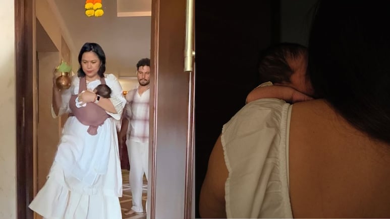 Randeep Hooda's Wife Lin Laishram Shares Adorable Moments Holding Daughter Nyomica Close