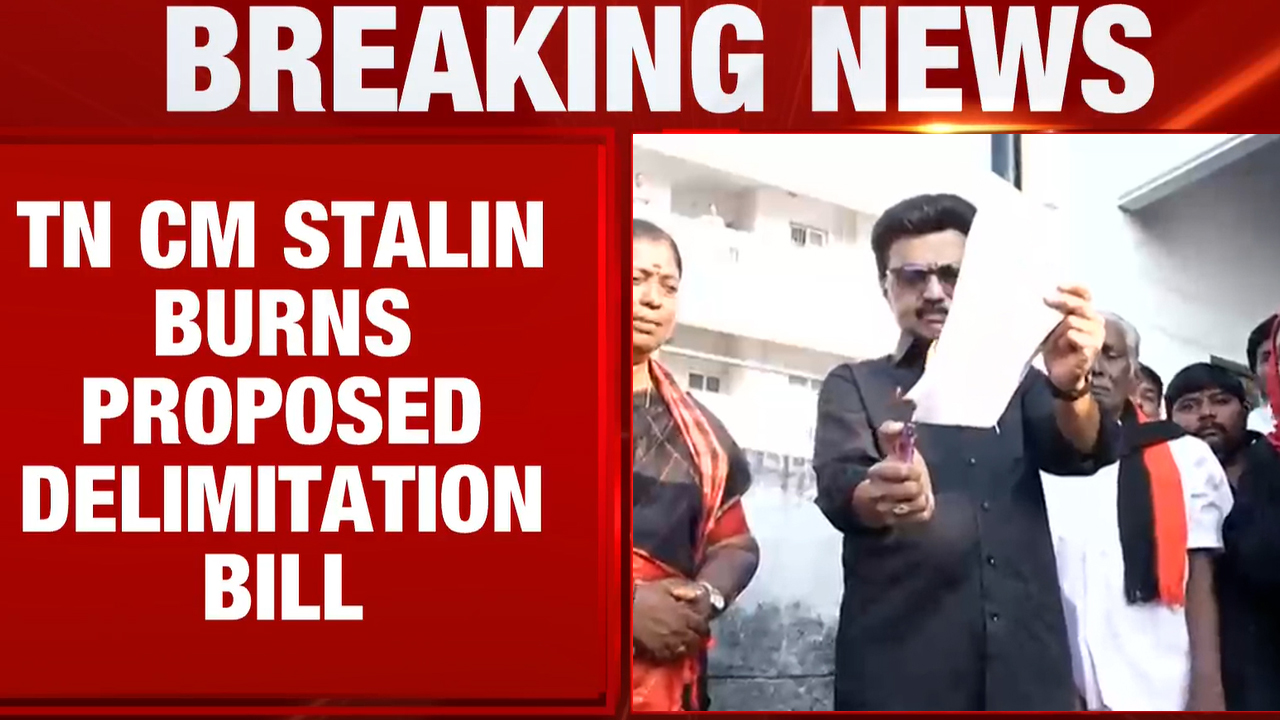 MK Stalin Launches Statewide Protest Against Delimitation, Burns Copy Of Proposed Bill