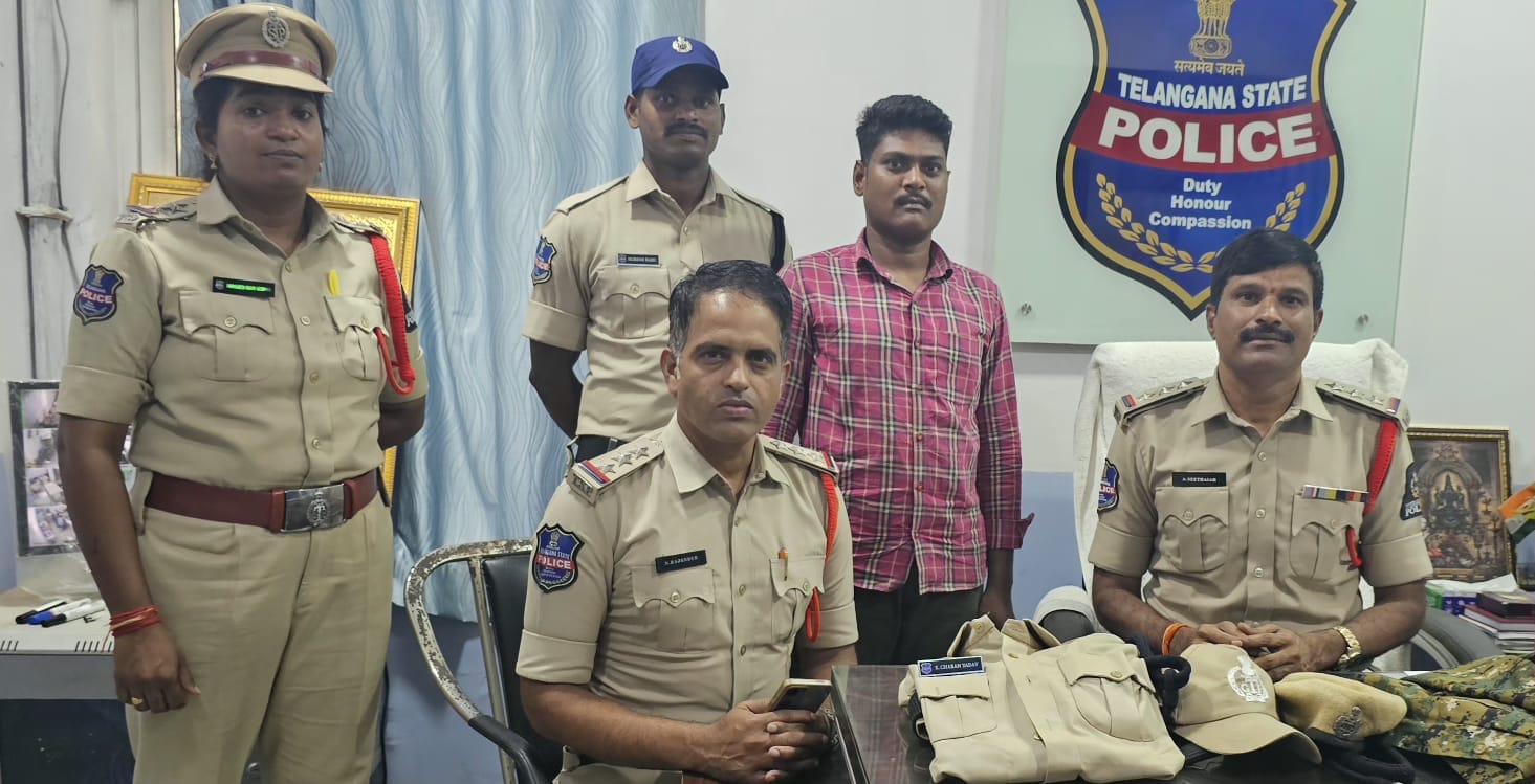 हैदराबाद पुलिस गिरफ्त में आरोपी.
