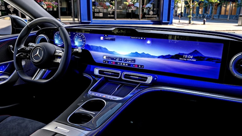 Mercedes-Benz C-Class EV's Dashboard Is A Giant Screen Panel