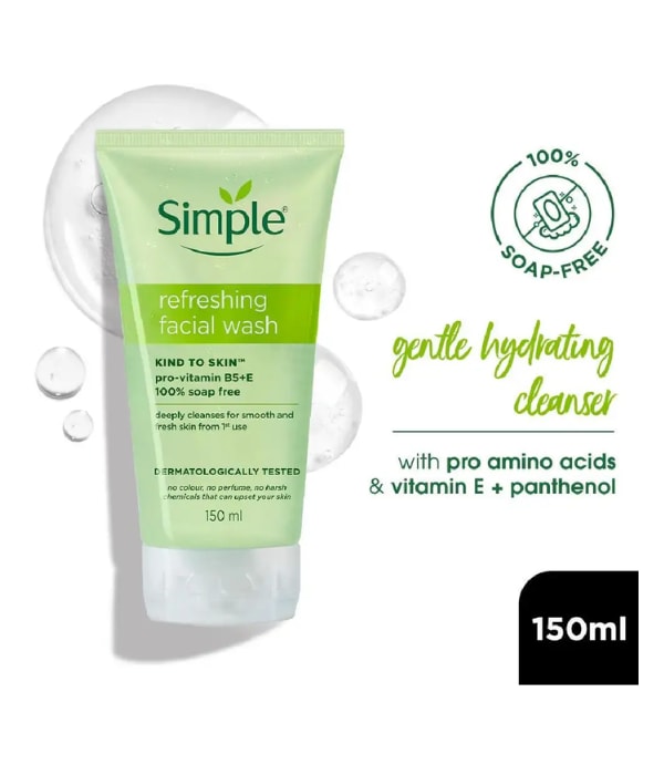Click here to buy: Simple Kind To Skin Refreshing Facial Wash