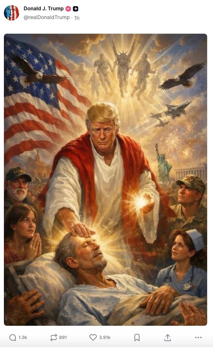 donald trump jesus christ image