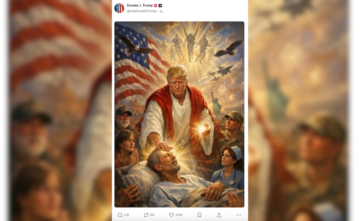 Trump Deletes Jesus Post Of Himself After Outcry