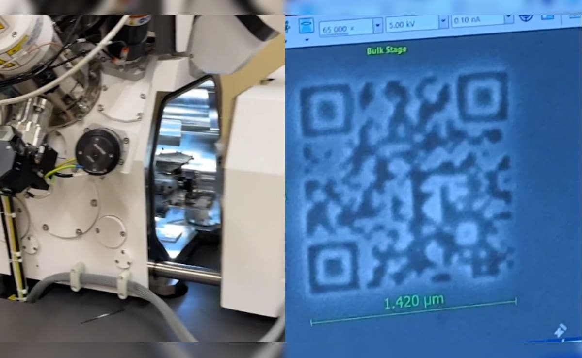 Researchers Set World Record By Creating QR Code Thinner Than Human Hair