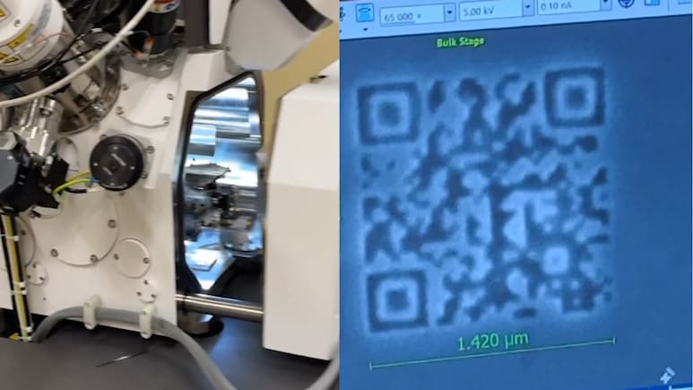 Researchers Set World Record By Creating QR Code Thinner Than Human Hair