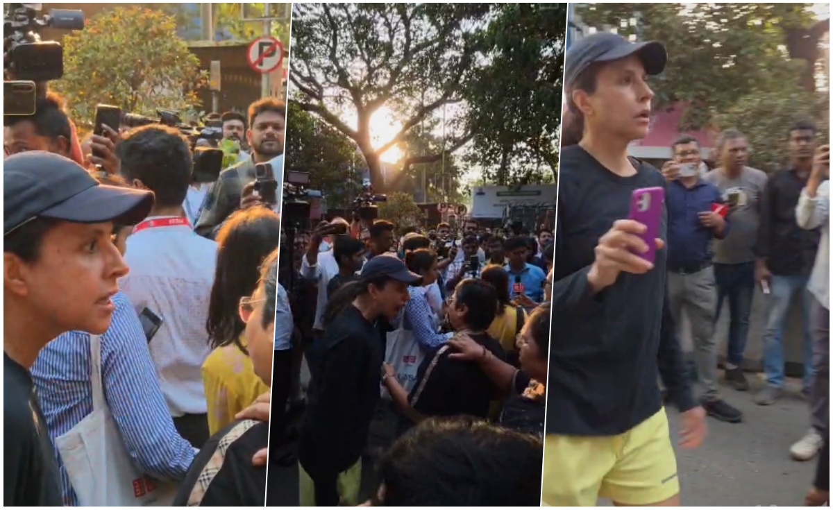 यहां का इंचार्ज कौन है, जाओ यहां से... जब महायुति के मार्च में फंसी महिला का फूटा गुस्सा, VIDEO वायरल