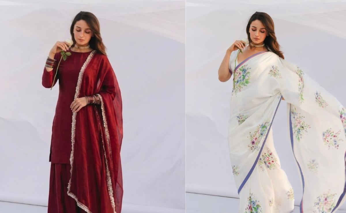 Pakistani brand Wajayesha Official took to its official Instagram handle and shared a series of images featuring Alia Bhatt in its latest collection of silk suits. Photo: 