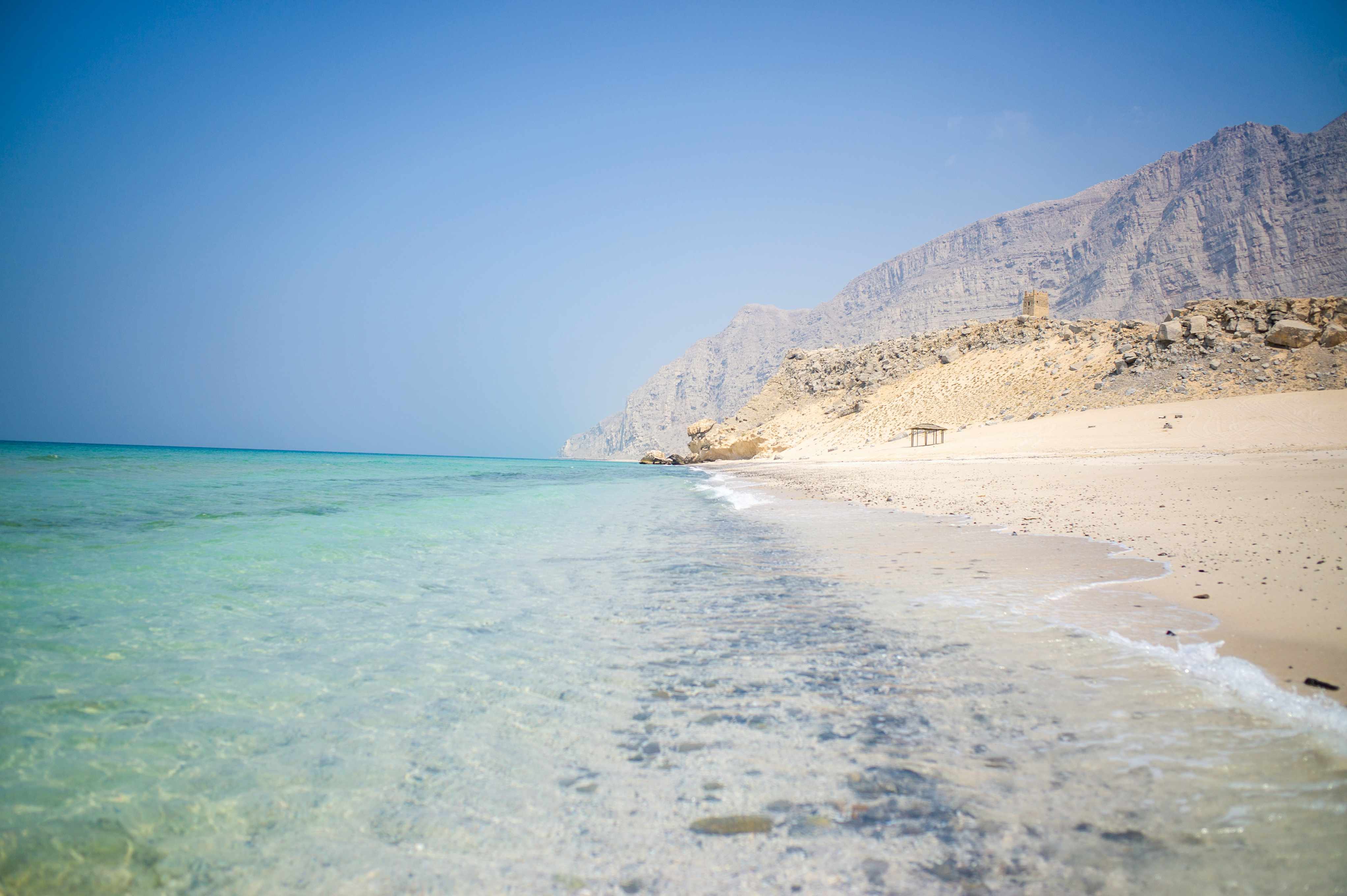 A pristine beach in Musandam, Oman. Photo: Unsplash