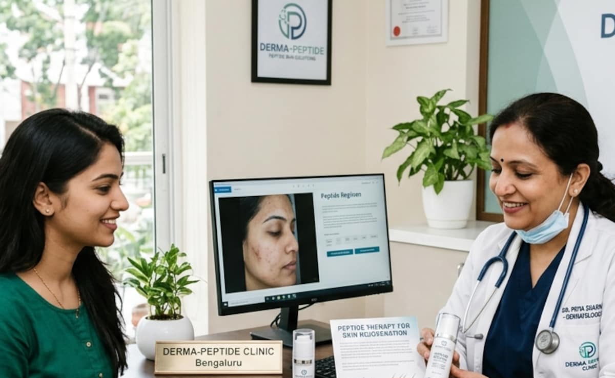 Indian dermatology clinic dispensing peptide treatment( image is for representation purposes only) 