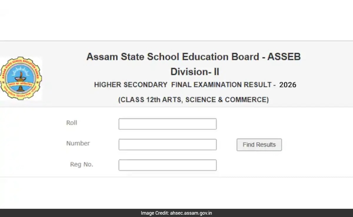 Assam HS Result 2026 LIVE: Class 12 Marksheet Out Today At 10:30 AM, Download Link Here