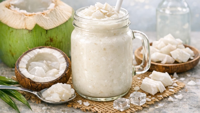 Tender Coconut Malai Smoothie: गर्मी में तुरंत ठंडक और एनर्जी देगा टेंडर नारियल मलाई स्मूदी, जानिए बनाने की आसान रेसिपी